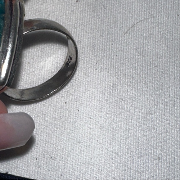 Artisan crafted Apatit gemstone heart vintage ring - Picture 8 of 11